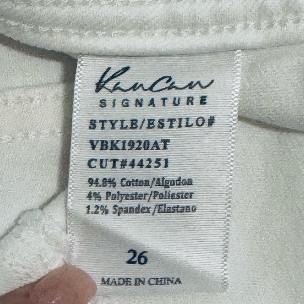 NEW KANCAN White High Rise Ankle Skinny Denim Jeans - Size 26 (Size 2/4) - Picture 5 of 6